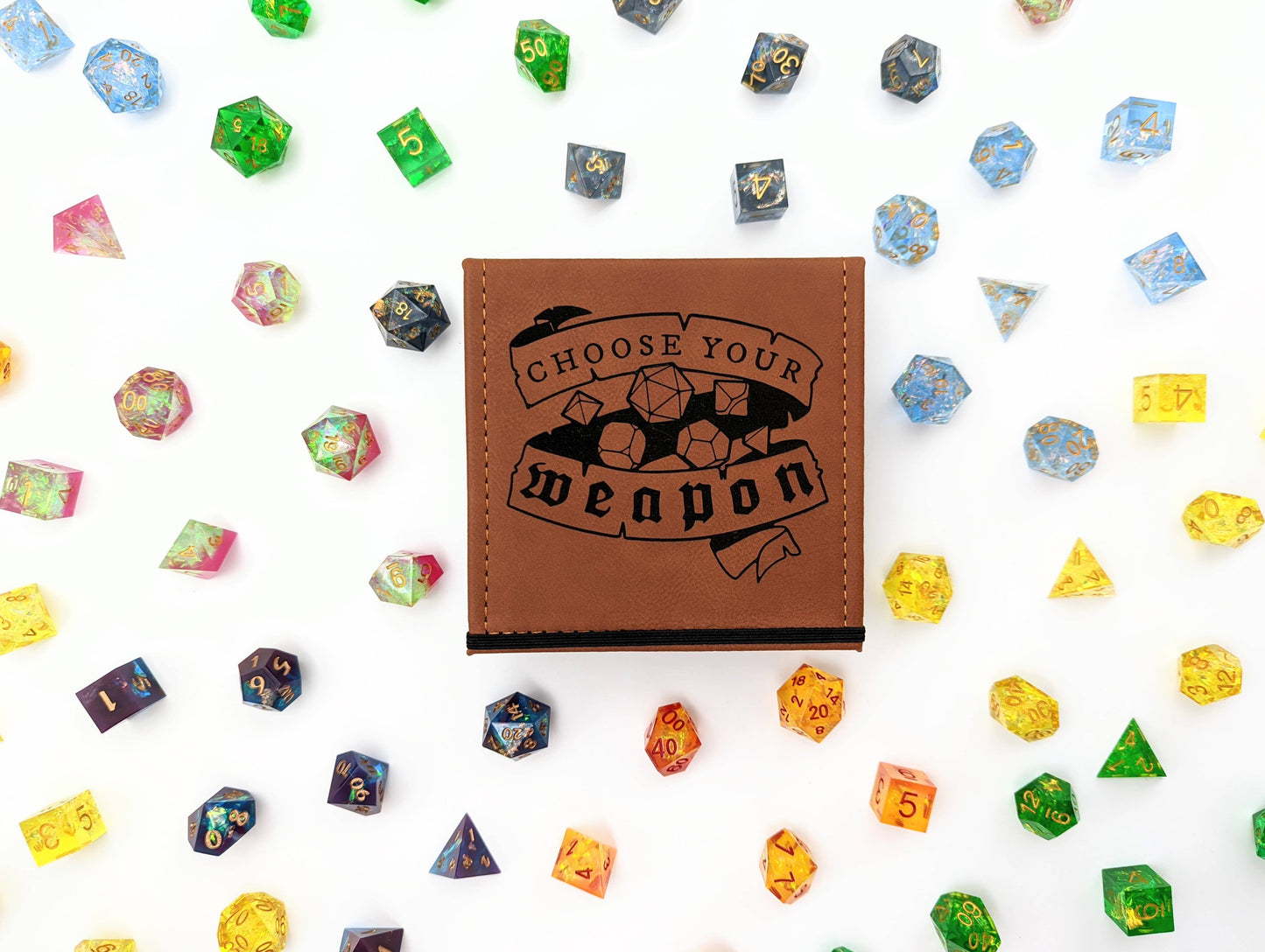 Choose Your Weapon - D&D - Vegan Leather Dice Box