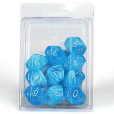 Dice Menagerie 10: Tens D10 Luminary Poly Sky/Silver (10)