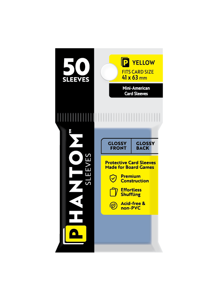 Phantom Sleeves: "Yellow Size" (41mm x 63mm) - Gloss/Gloss (50)