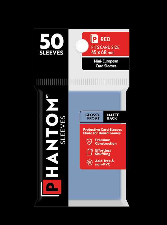 Phantom Sleeves: "Red Size" (45mm x 68mm) - Gloss/Matte (50)