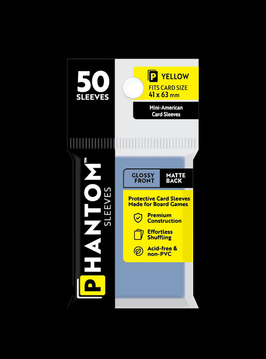 Phantom Sleeves: "Yellow Size" (41mm x 63mm) - Gloss/Matte (50)