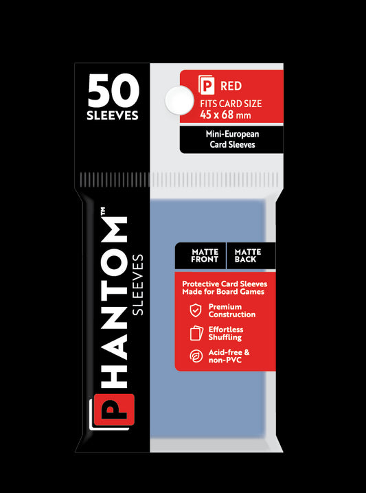 Phantom Sleeves: "Red Size" (45mm x 68mm) - Matte/Matte (50)