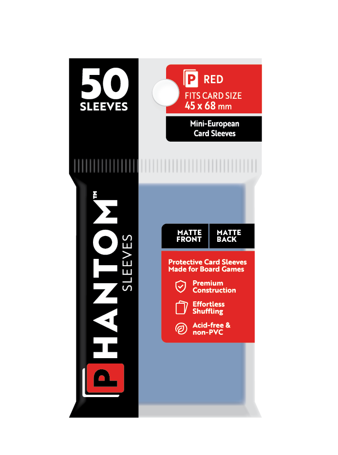 Phantom Sleeves: "Red Size" (45mm x 68mm) - Matte/Matte (50)