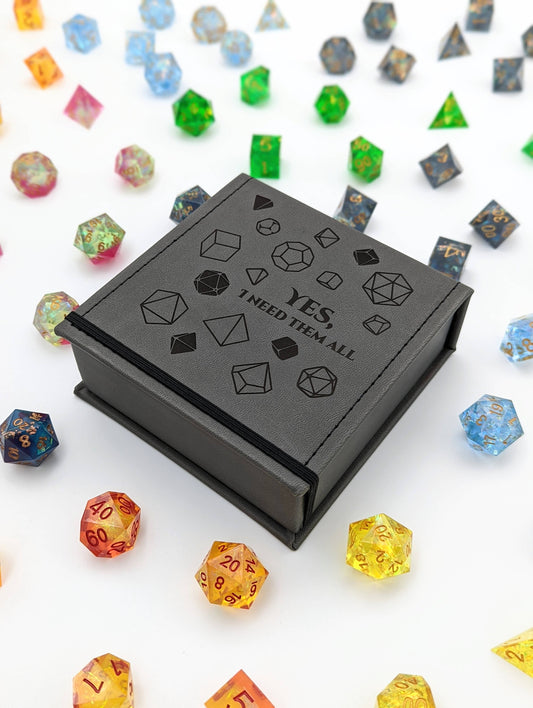 Yes, I Need Them All - D&D - Vegan Leather Dice Box