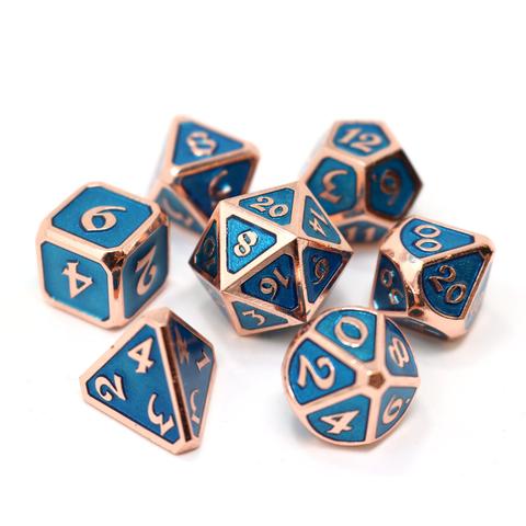 7 Piece RPG Set - Mythica Copper Aquamarine