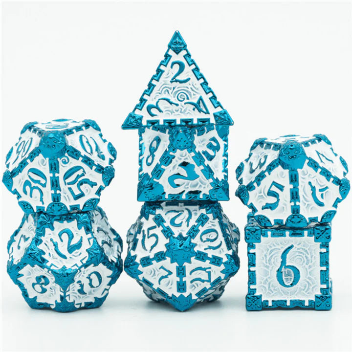 Foam Brain Games: Dagger of Venom:  Blue Metal RPG Dice Set