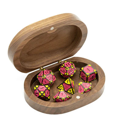 Foam Brain Games:  Dragon - Walnut Wood Dice Box (Oval)