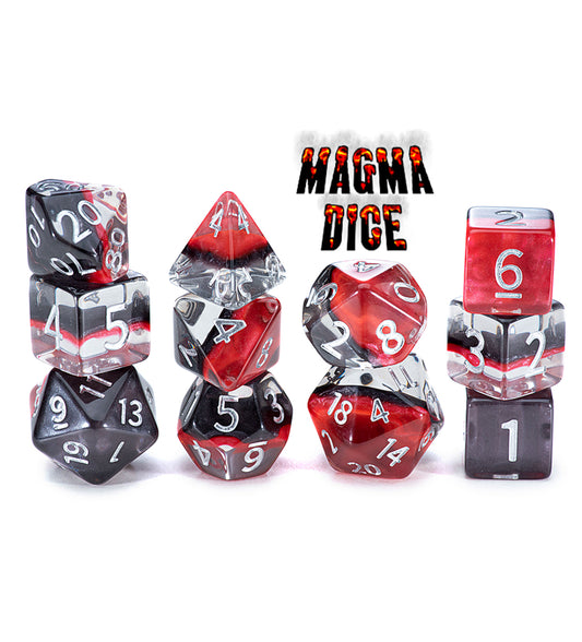 “Magma Dice” Eclipse Dice (7 Polyhedral Dice Set)