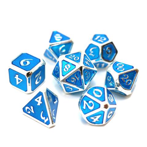 7 Piece RPG Set - Mythica Platinum Aquamarine