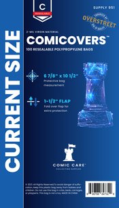 Comic Care Current Resealable PP comic bags 2-Mil Virgin Material (Pack of 100)