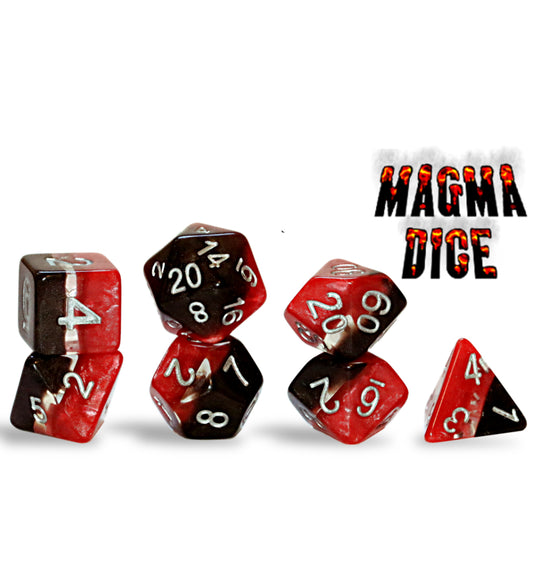 “Magma” Supernova Dice (7 Polyhedral Dice Set)