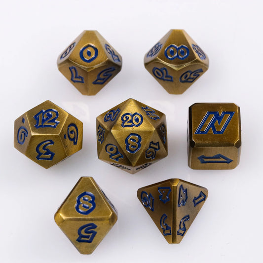 7 Piece RPG Set - Lumina Golden Gridiron - Johnny Stanton x Die Hard Dice