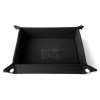 Velvet Dice Tray With Leather Backing Black