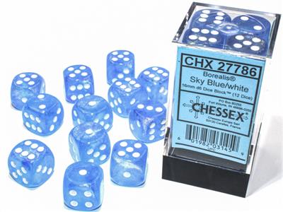 Chessex Dice, D6 (Six-Sided), 12 Piece Set