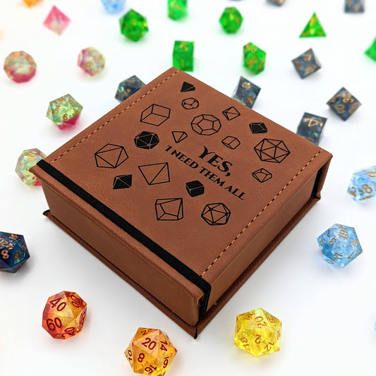 Yes, I Need Them All - D&D - Vegan Leather Dice Box