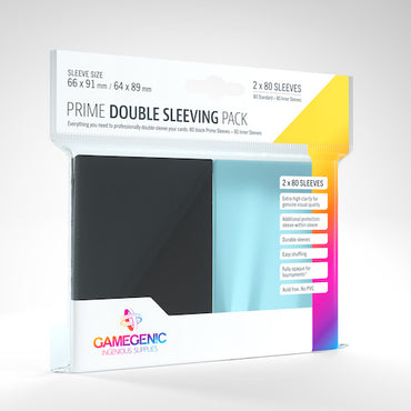 Prime Card Sleeves: Double Sleeving Pack Black
