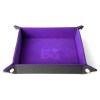 Velvet Dice Tray With Leather Backing Purple