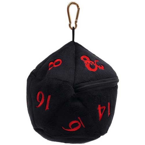 Ultra Pro Dice Bag: d20 Plush - D&D Black w/ Red